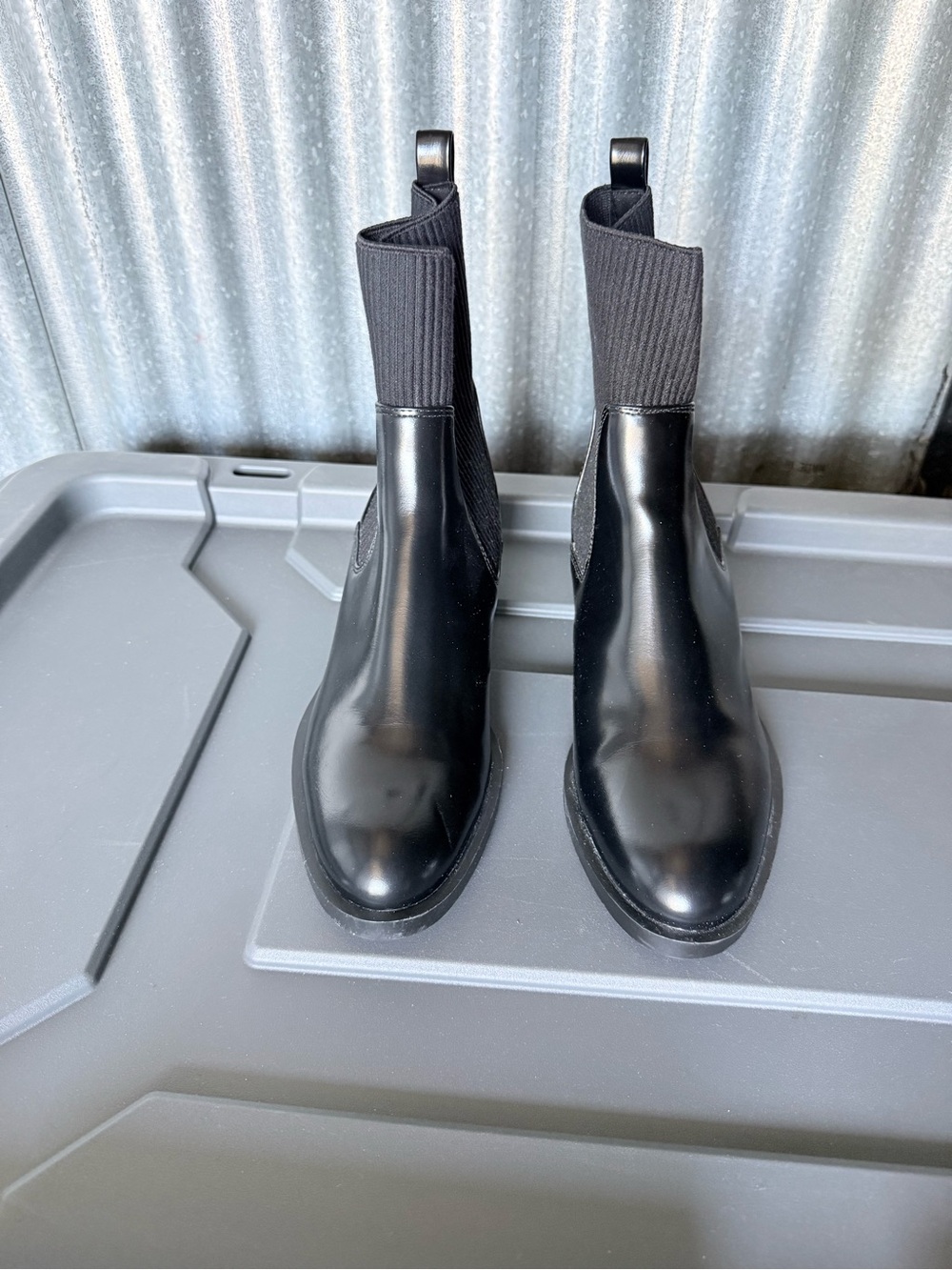 Zara Black Chelsea Ankle Boots